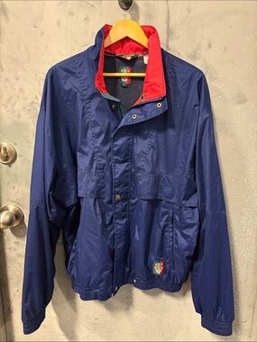 Vintage Sunice Navy Windbreaker Golf Jacket Y2K